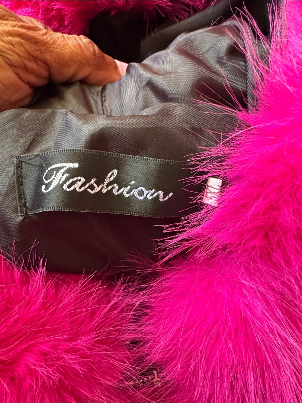 Hot Pink Faux Fur Coat - Picture 10 of 10